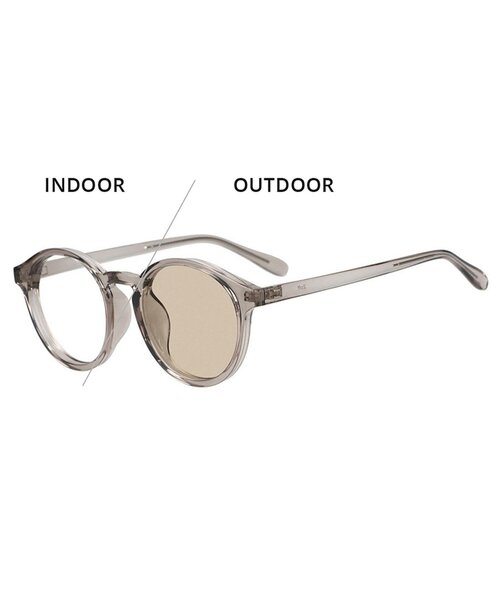 Zoff（ゾフ）の「【WEB限定】ボストン 型調光サングラス｜カラーレンズ｜トレンド｜紫外線対策｜UVカット｜レンズの色が変わるサングラス｜Zoff｜COLOR SUNGLASSES（サングラス・レディース・ブラック/ブラウン系その他5/ライトグレー系・FREE）」の4枚目の写真