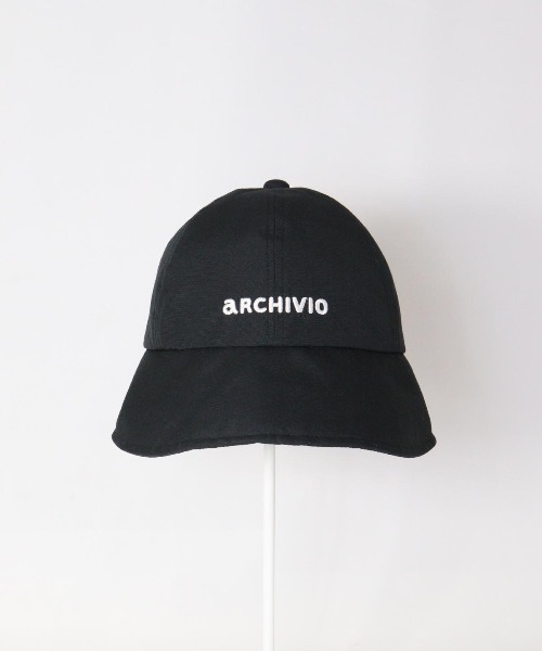 archivio キャップ 黒 00サイズ archivio（アルチビオ） キャップ 帽子 「MENS」モノトーンロゴ撥水