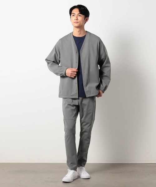 Grand PARK（グランドパーク）の「圧縮マイクロカノコノーカラーブルゾン（テーラードジャケット・メンズ・ネイビー/グレー/ブラック・LARGE/MEDIUM）」の4枚目の写真
