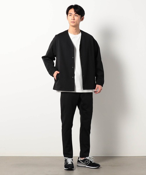 Grand PARK（グランドパーク）の「圧縮マイクロカノコノーカラーブルゾン（テーラードジャケット・メンズ・ネイビー/グレー/ブラック・LARGE/MEDIUM）」の5枚目の写真