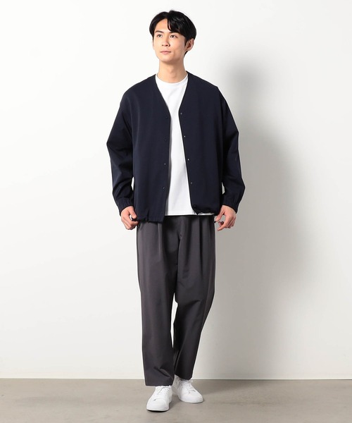 Grand PARK（グランドパーク）の「圧縮マイクロカノコノーカラーブルゾン（テーラードジャケット・メンズ・ネイビー/グレー/ブラック・LARGE/MEDIUM）」の6枚目の写真