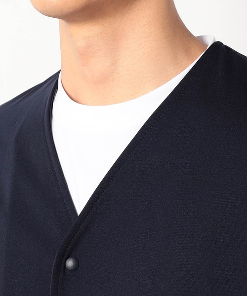Grand PARK（グランドパーク）の「圧縮マイクロカノコノーカラーブルゾン（テーラードジャケット・メンズ・ネイビー/グレー/ブラック・LARGE/MEDIUM）」の9枚目の写真