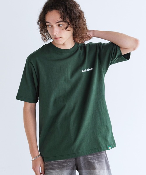 Dickies（ディッキーズ）の「Dickies 天竺バック刺繍プリントクルーネック半袖Tシャツ（Tシャツ/カットソー・メンズ・ネイビー/ブラック/ホワイト/ダークグリーン・LL/M/L）」の3枚目の写真