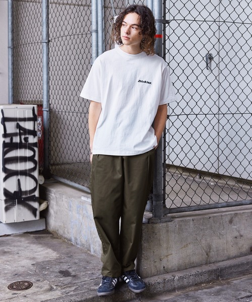 Dickies（ディッキーズ）の「Dickies 天竺バック刺繍プリントクルーネック半袖Tシャツ（Tシャツ/カットソー・メンズ・ネイビー/ブラック/ホワイト/ダークグリーン・LL/M/L）」の8枚目の写真