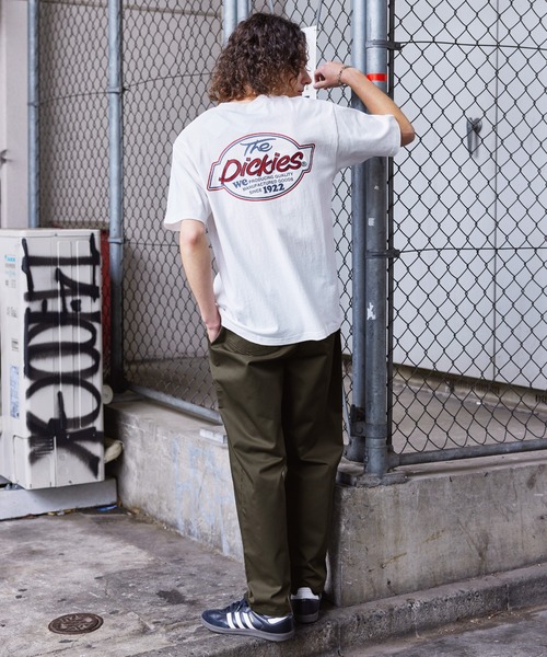 Dickies（ディッキーズ）の「Dickies 天竺バック刺繍プリントクルーネック半袖Tシャツ（Tシャツ/カットソー・メンズ・ネイビー/ブラック/ホワイト/ダークグリーン・LL/M/L）」の10枚目の写真