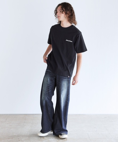 Dickies（ディッキーズ）の「Dickies 天竺バック刺繍プリントクルーネック半袖Tシャツ（Tシャツ/カットソー・メンズ・ネイビー/ブラック/ホワイト/ダークグリーン・LL/M/L）」の14枚目の写真