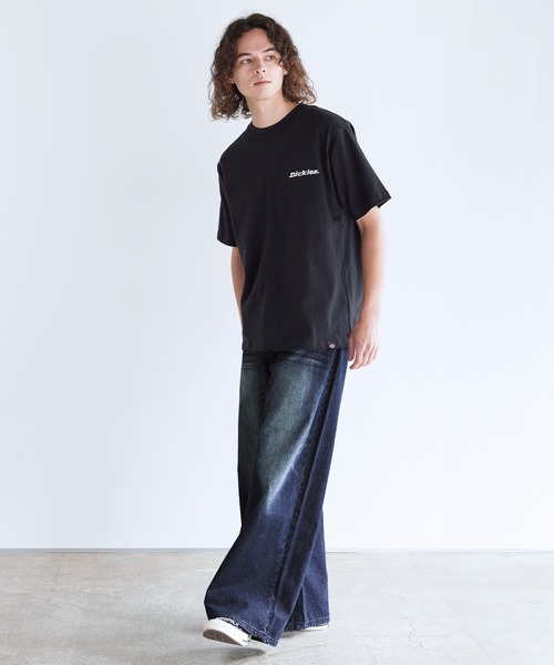 Dickies（ディッキーズ）の「Dickies 天竺バック刺繍プリントクルーネック半袖Tシャツ（Tシャツ/カットソー・メンズ・ネイビー/ブラック/ホワイト/ダークグリーン・LL/M/L）」の15枚目の写真