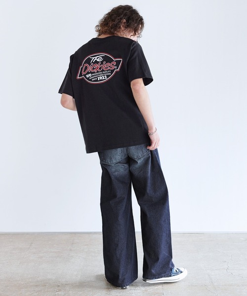 Dickies（ディッキーズ）の「Dickies 天竺バック刺繍プリントクルーネック半袖Tシャツ（Tシャツ/カットソー・メンズ・ネイビー/ブラック/ホワイト/ダークグリーン・LL/M/L）」の16枚目の写真