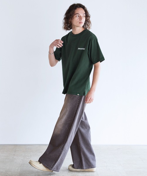 Dickies（ディッキーズ）の「Dickies 天竺バック刺繍プリントクルーネック半袖Tシャツ（Tシャツ/カットソー・メンズ・ネイビー/ブラック/ホワイト/ダークグリーン・LL/M/L）」の20枚目の写真