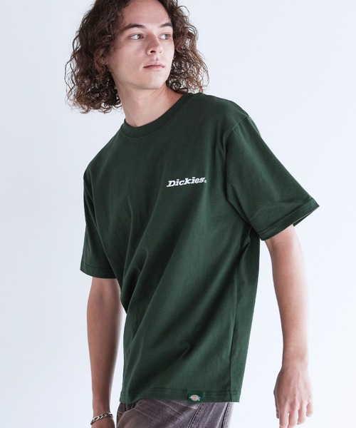 Dickies（ディッキーズ）の「Dickies 天竺バック刺繍プリントクルーネック半袖Tシャツ（Tシャツ/カットソー・メンズ・ネイビー/ブラック/ホワイト/ダークグリーン・LL/M/L）」の18枚目の写真