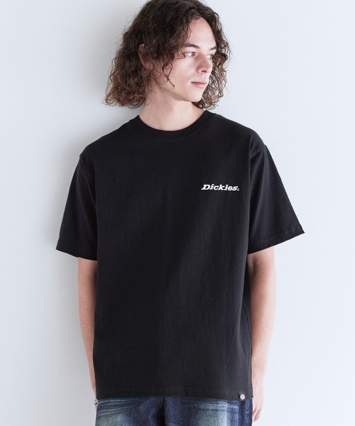 Dickies（ディッキーズ）の「Dickies 天竺バック刺繍プリントクルーネック半袖Tシャツ（Tシャツ/カットソー・メンズ・ネイビー/ブラック/ホワイト/ダークグリーン・LL/M/L）」の12枚目の写真