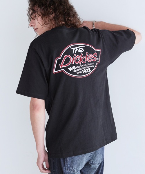 Dickies（ディッキーズ）の「Dickies 天竺バック刺繍プリントクルーネック半袖Tシャツ（Tシャツ/カットソー・メンズ・ネイビー/ブラック/ホワイト/ダークグリーン・LL/M/L）」の13枚目の写真