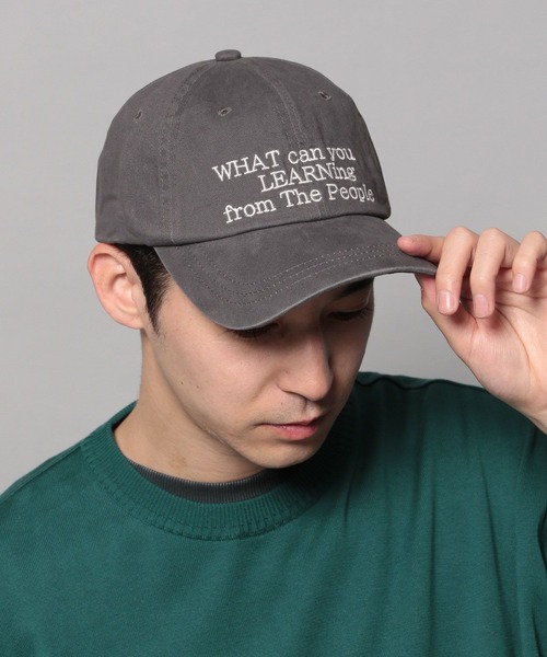 BAYFLOW(ベイフロー)の「ウォッシュロゴツイルCAP(キャップ・メンズ・チャコール/レッド/グリーン/ナチュラル/ブルー・FREE)」の2枚目の写真