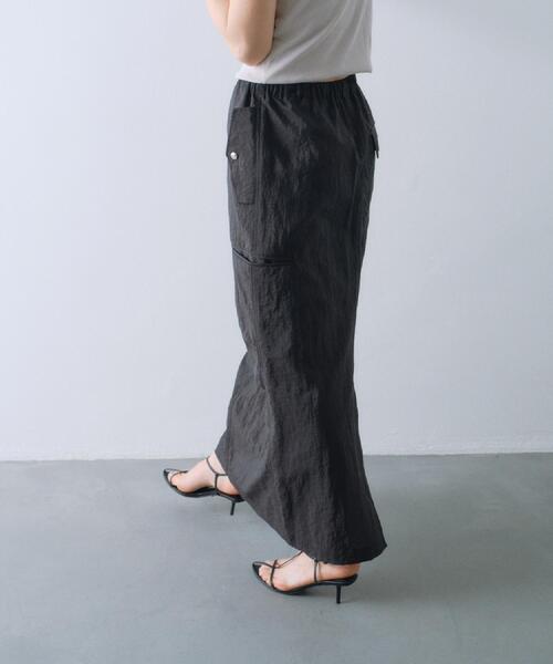 CODE A（コードエー）の「nylon utility skirt（スカート・レディース・グレー/ブラック・36/38）」の5枚目の写真