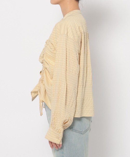 LOWRYS FARM（ローリーズファーム）の「フロントシャーリングブラウス　 289804（Tシャツ/カットソー・レディース・ホワイト/イエロー/ブラック・FREE）」の19枚目の写真