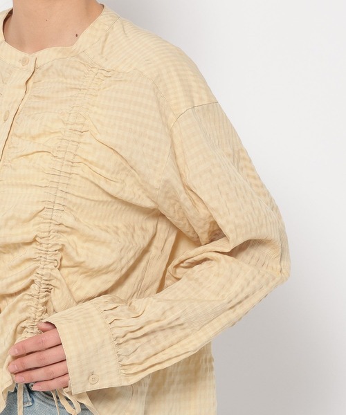 LOWRYS FARM（ローリーズファーム）の「フロントシャーリングブラウス　 289804（Tシャツ/カットソー・レディース・ホワイト/イエロー/ブラック・FREE）」の22枚目の写真