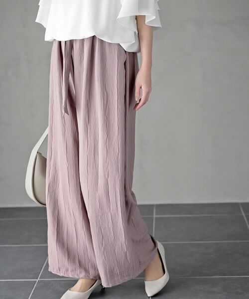 rps（アールピーエス）の「ウィンクルワイドイージーパンツ（その他パンツ・レディース・ブラック/ピンク/イエロー系その他/チャコールグレー・フリー）」の4枚目の写真