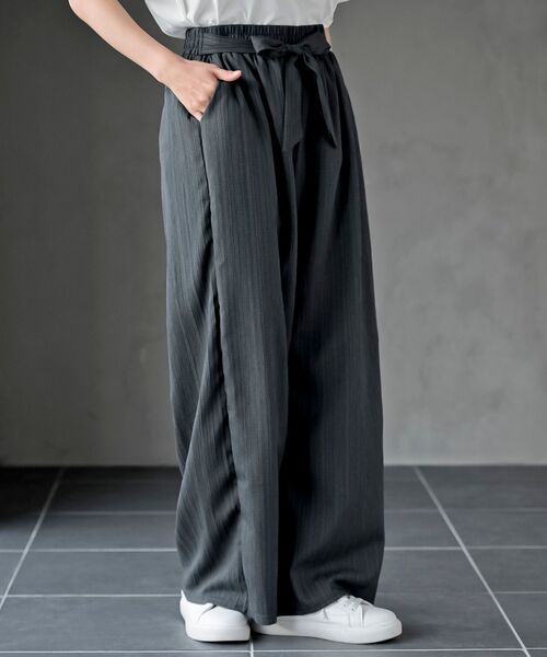 rps（アールピーエス）の「ウィンクルワイドイージーパンツ（その他パンツ・レディース・ブラック/ピンク/イエロー系その他/チャコールグレー・フリー）」の3枚目の写真
