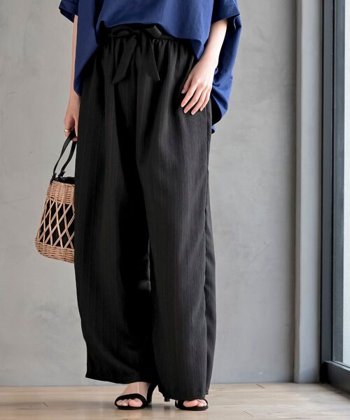 rps（アールピーエス）の「ウィンクルワイドイージーパンツ（その他パンツ・レディース・ブラック/ピンク/イエロー系その他/チャコールグレー・フリー）」の2枚目の写真