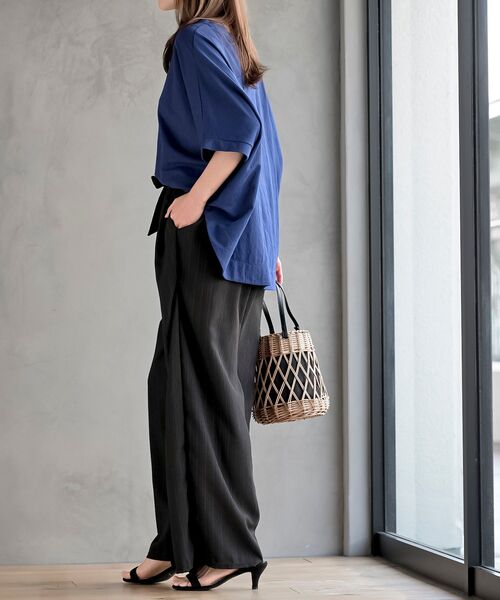 rps（アールピーエス）の「ウィンクルワイドイージーパンツ（その他パンツ・レディース・ブラック/ピンク/イエロー系その他/チャコールグレー・フリー）」の9枚目の写真