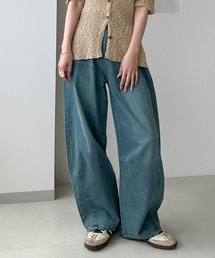 【apres jour clair】カーブデニムパンツ