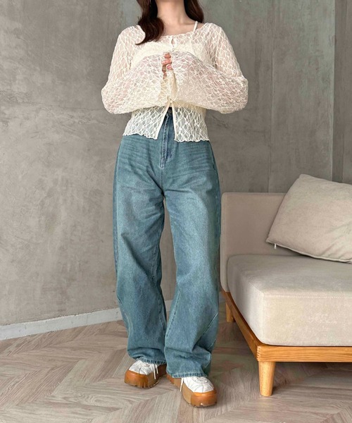 apres jour clair（アプレジュールクレア）の「【apres jour clair】カーブデニムパンツ（デニムパンツ・レディース・ブルー系その他/インディゴブルー・LARGE/MEDIUM/SMALL）」の21枚目の写真