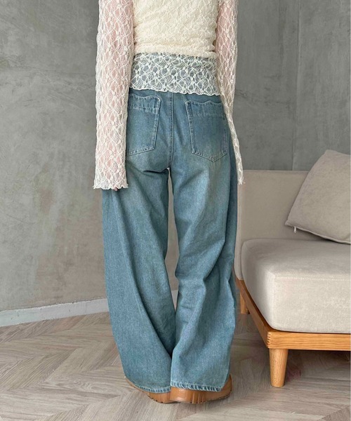 apres jour clair（アプレジュールクレア）の「【apres jour clair】カーブデニムパンツ（デニムパンツ・レディース・ブルー系その他/インディゴブルー・LARGE/MEDIUM/SMALL）」の18枚目の写真