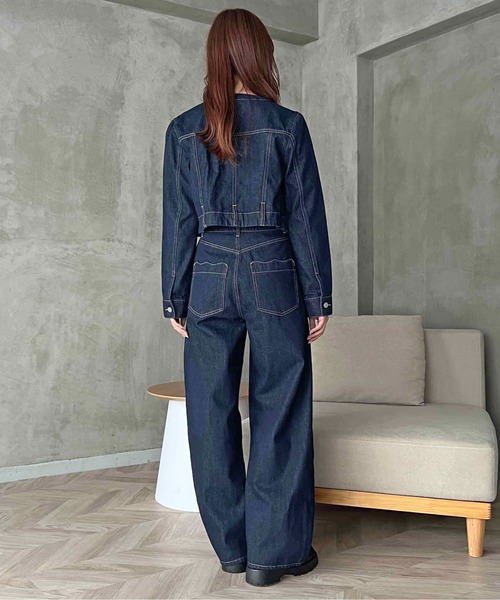 apres jour clair（アプレジュールクレア）の「【apres jour clair】カーブデニムパンツ（デニムパンツ・レディース・ブルー系その他/インディゴブルー・LARGE/MEDIUM/SMALL）」の14枚目の写真