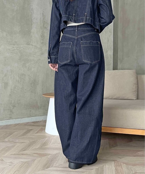 apres jour clair（アプレジュールクレア）の「【apres jour clair】カーブデニムパンツ（デニムパンツ・レディース・ブルー系その他/インディゴブルー・LARGE/MEDIUM/SMALL）」の11枚目の写真