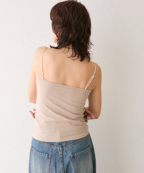 RIVE DROITE（リヴドロワ）の「【カップ付きで楽ちん】カップインキャミソール（キャミソール・レディース・ベージュ/ブラック/ホワイト・38/36）」の6枚目の写真