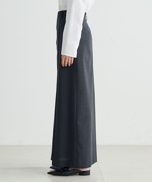 セール】ウールストライプ ロングスカート（スカート）｜EDITION