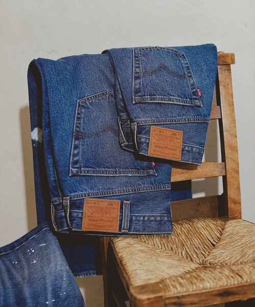 Levi's（リーバイス）の「LEVI’S(R)/リーバイス(R) 別注 501(R) Selvedge Paint Splatters L28（デニムパンツ・メンズ・コバルトブルー・28/29/30/31/32/33/34/36）」の4枚目の写真