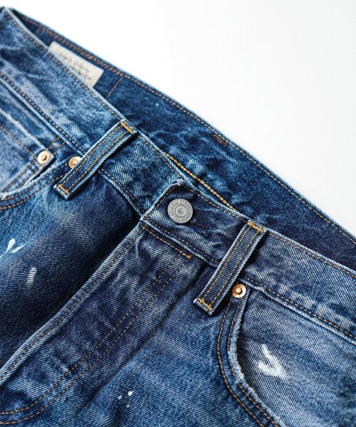 Levi's（リーバイス）の「LEVI’S(R)/リーバイス(R) 別注 501(R) Selvedge Paint Splatters L28（デニムパンツ・メンズ・コバルトブルー・28/29/30/31/32/33/34/36）」の6枚目の写真