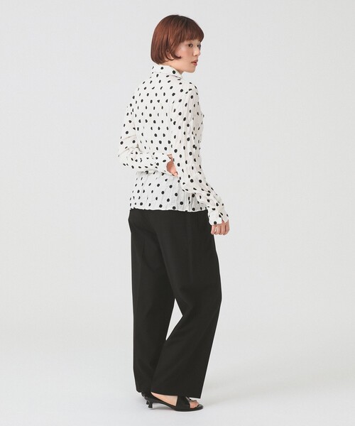 Ray BEAMS(レイビームス)の「1タック ストレート パンツ(スラックス・レディース・シルバー/ブラック・0/1)」の5枚目の写真