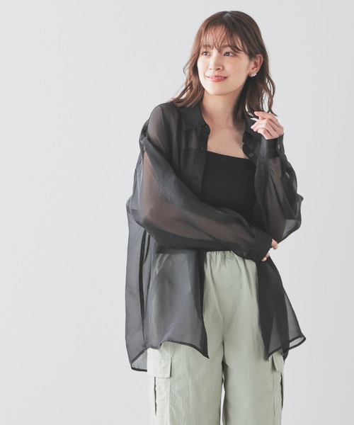 papier　Sheer Honey シアーシフォンブラウス　グリーン 予約]シャーリングシフォンブラウス/グリーン – Lumier
