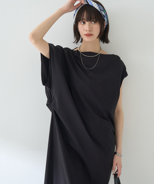 Rouge vif(ルージュヴィフ)の「アシンメトリーワンピース(ワンピース・レディース・ブラック・36/38)」の5枚目の写真