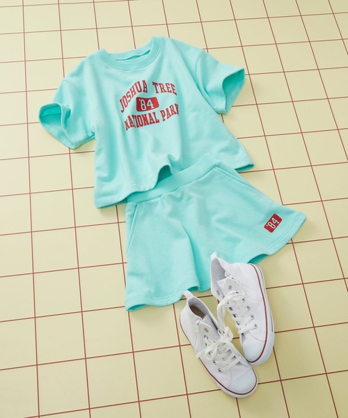 LEPSIM（レプシィム）の「【KIDS】ミニ裏毛ロゴ5分袖プルオーバー　326489（Tシャツ/カットソー・キッズ・ブルー/グレー・120/140）」の6枚目の写真