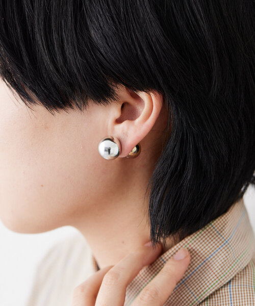 ear PAPILLONNER イアパピヨネ グリーンスクエアピアス マラカイト ear PAPILLONNER グリーンスクエアピアス マラカイト