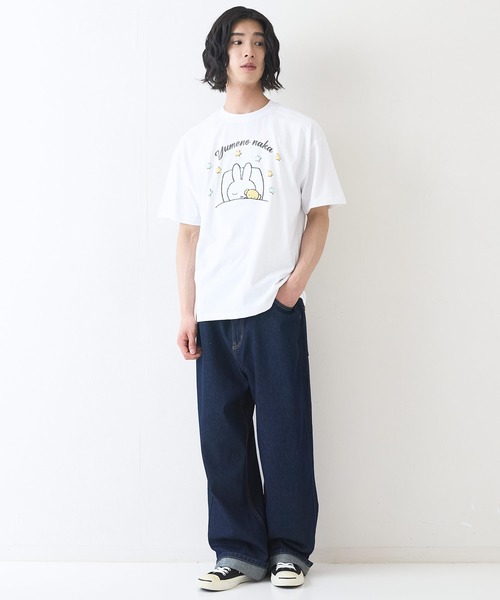 Miffy( ミッフィー)の「【miffy/ミッフィー】Dick Bruna ディック・ブルーナ オリジナルデザイン Tシャツ ドロップショルダー ユニセックス(Tシャツ/カットソー・メンズ・ホワイト系その他2/ベージュ系その他/ホワイト系その他/ピンク系その他2・SMALL/MEDIUM/LARGE)」の19枚目の写真