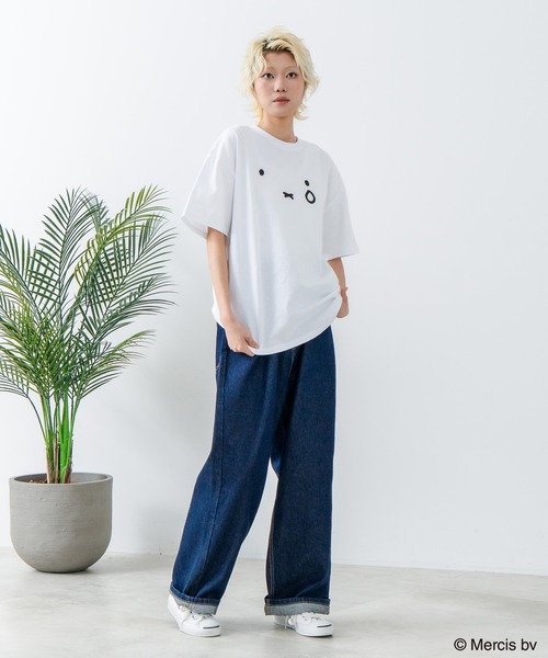 Miffy( ミッフィー)の「【miffy/ミッフィー】Dick Bruna ディック・ブルーナ オリジナルデザイン Tシャツ ドロップショルダー ユニセックス(Tシャツ/カットソー・メンズ・ホワイト系その他2/ベージュ系その他/ホワイト系その他/ピンク系その他2・SMALL/MEDIUM/LARGE)」の16枚目の写真