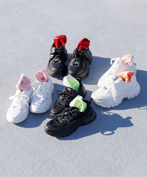 algy（アルジー）の「【抗菌防臭】ハートロゴクルーソックス（ソックス/靴下・キッズ・ライム/オレンジ/サックスブルー/ブラック/オフホワイト/レッド/グリーン・24/21）」の11枚目の写真