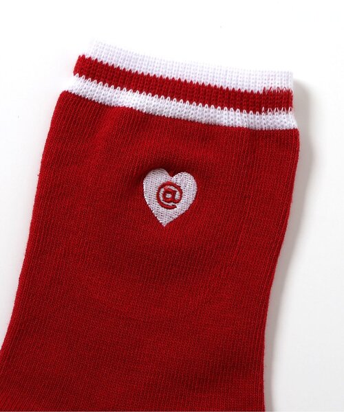 algy（アルジー）の「【抗菌防臭】ハートロゴクルーソックス（ソックス/靴下・キッズ・ライム/オレンジ/サックスブルー/ブラック/オフホワイト/レッド/グリーン・24/21）」の14枚目の写真