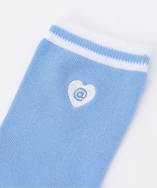 algy（アルジー）の「【抗菌防臭】ハートロゴクルーソックス（ソックス/靴下・キッズ・ライム/オレンジ/サックスブルー/ブラック/オフホワイト/レッド/グリーン・24/21）」の15枚目の写真