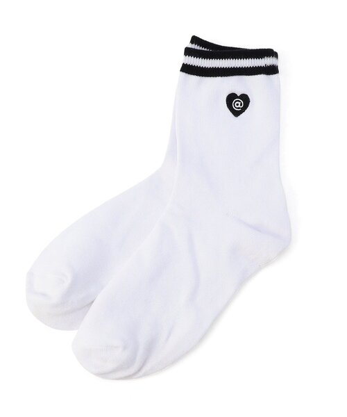 algy（アルジー）の「【抗菌防臭】ハートロゴクルーソックス（ソックス/靴下・キッズ・ライム/オレンジ/サックスブルー/ブラック/オフホワイト/レッド/グリーン・24/21）」の16枚目の写真