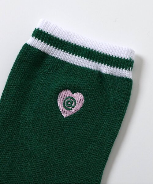 algy（アルジー）の「【抗菌防臭】ハートロゴクルーソックス（ソックス/靴下・キッズ・ライム/オレンジ/サックスブルー/ブラック/オフホワイト/レッド/グリーン・24/21）」の18枚目の写真