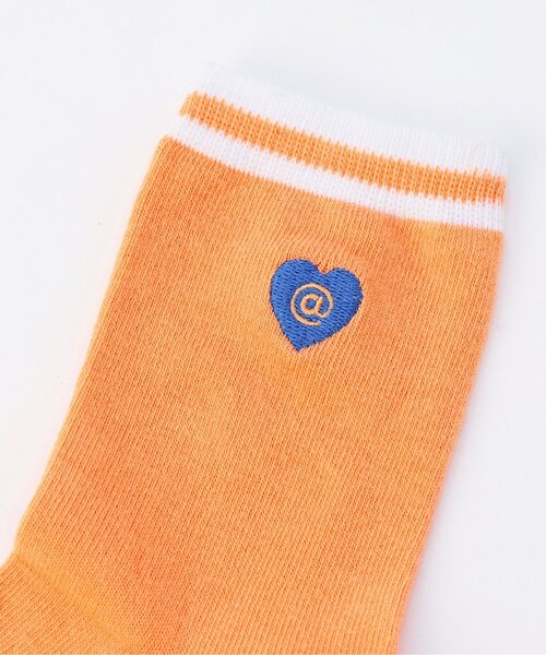 algy（アルジー）の「【抗菌防臭】ハートロゴクルーソックス（ソックス/靴下・キッズ・ライム/オレンジ/サックスブルー/ブラック/オフホワイト/レッド/グリーン・24/21）」の19枚目の写真