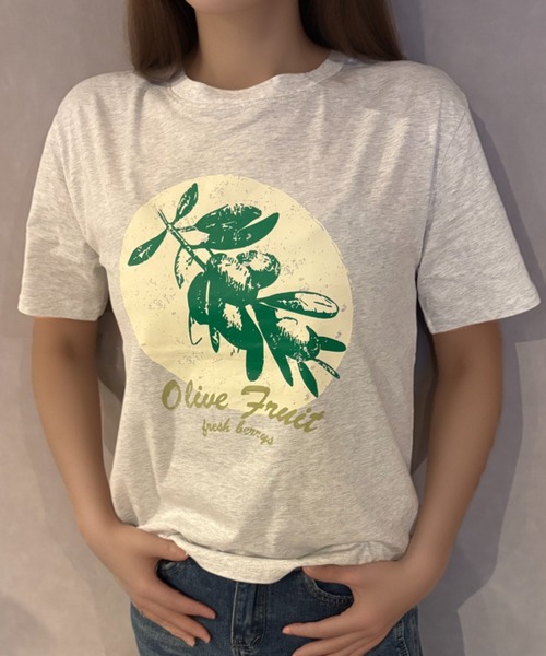 Girly Doll(ガーリードール)の「Tシャツ(Tシャツ/カットソー・レディース・グレー/ホワイト・F)」の2枚目の写真