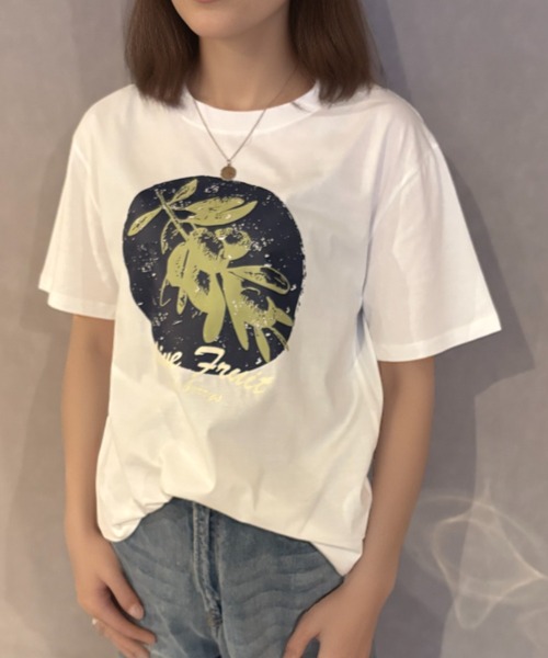 Girly Doll(ガーリードール)の「Tシャツ(Tシャツ/カットソー・レディース・グレー/ホワイト・F)」の4枚目の写真
