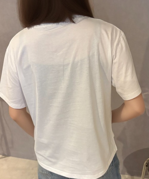 Girly Doll(ガーリードール)の「Tシャツ(Tシャツ/カットソー・レディース・グレー/ホワイト・F)」の5枚目の写真