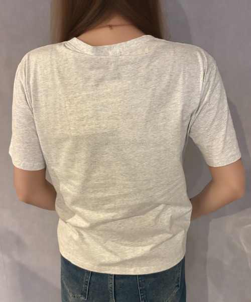 Girly Doll(ガーリードール)の「Tシャツ(Tシャツ/カットソー・レディース・グレー/ホワイト・F)」の7枚目の写真
